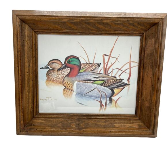 Green Wing Teal Ducks Art By Gregory F. Messier Print...